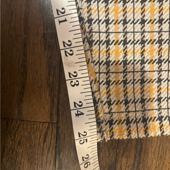 Free People High-Waist Plaid About You  Button-Front Trousers - size medium - Picture 7 of 9